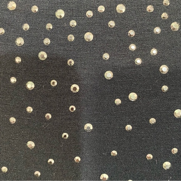 KAREN KANE - DARK BLACK BLOUSE ADORNED WITH TINY SEQUINS, 2 LAYERED- EXC COND B5 - Picture 4 of 15